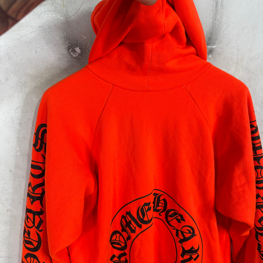 Chrome Hearts Orange Thermal Horseshoe Pullover Hoodie