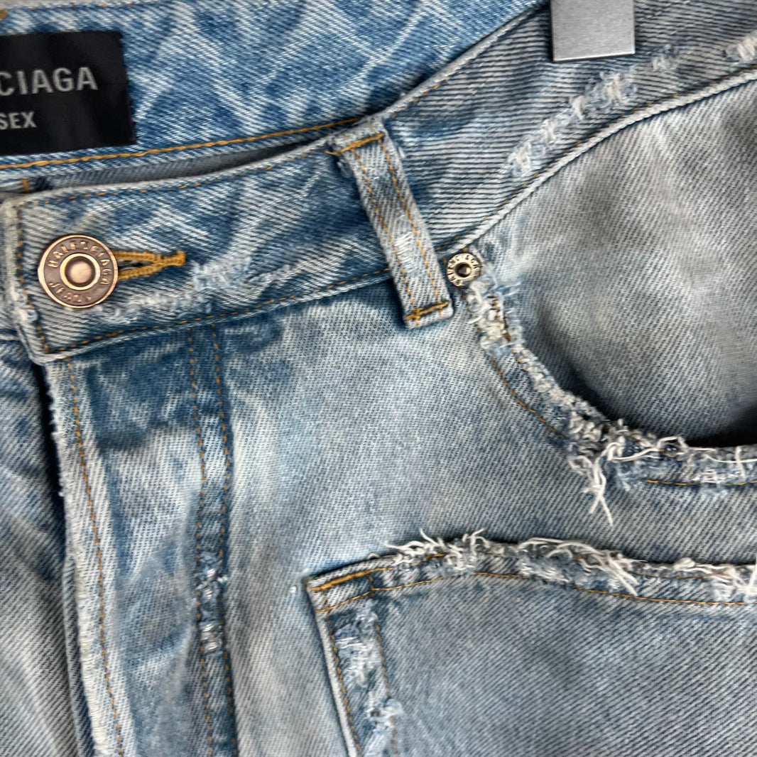 Balenciaga Front Pocket Distressed Denim jeans