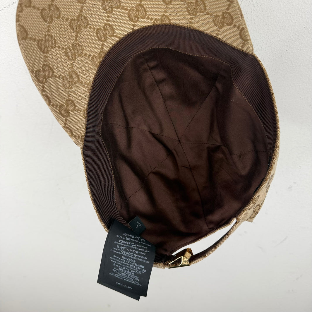 Gucci Black/Beige GG Canvas Monogram Baseball Hat