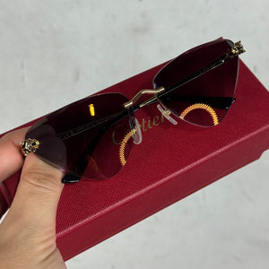 Cartier M22CT03940 Panthere Cat Eye Sunglasses