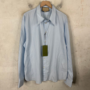 Gucci Blue Striped Buttoned Shirt