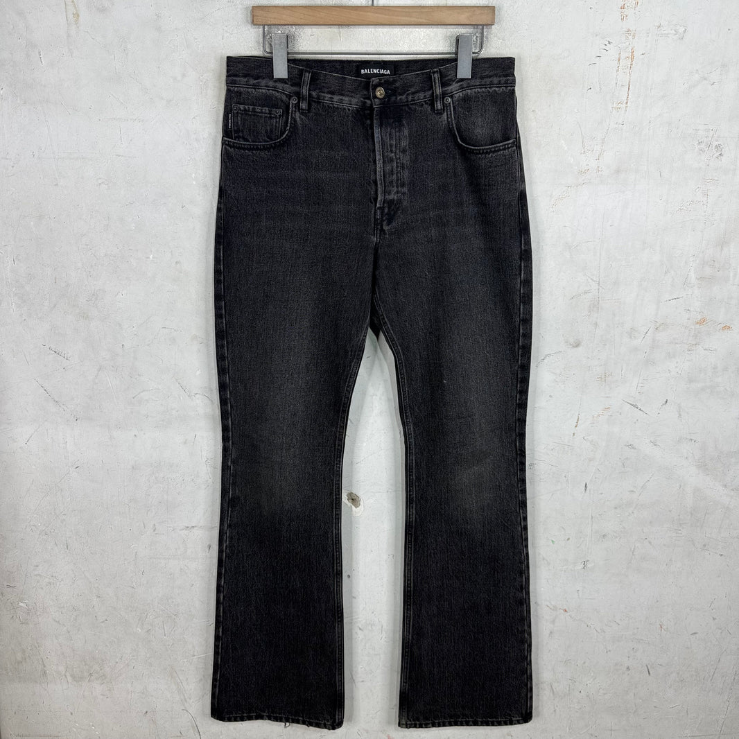 Balenciaga Charcoal Flared Jeans