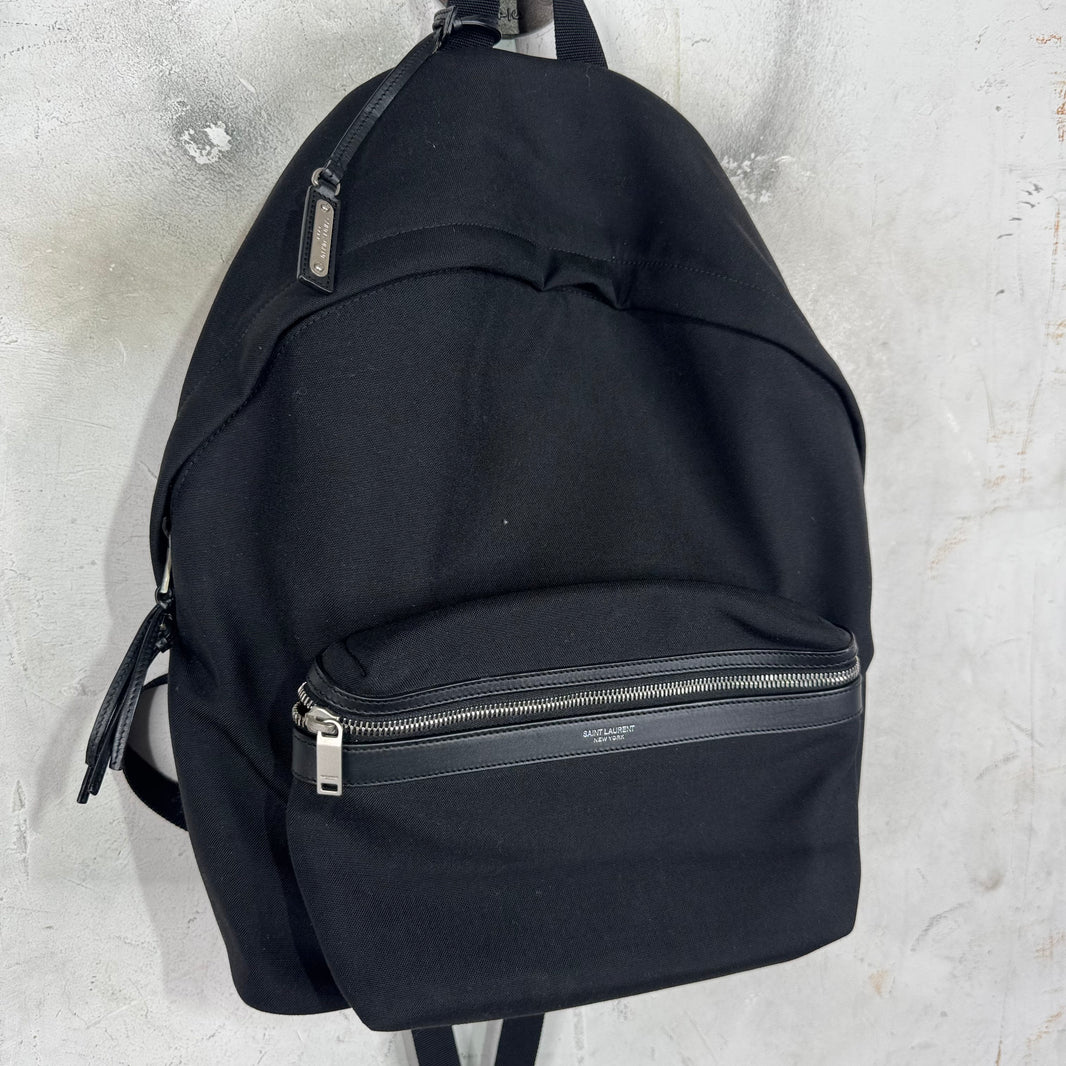 Saint Laurent Canvas Leather Backpack