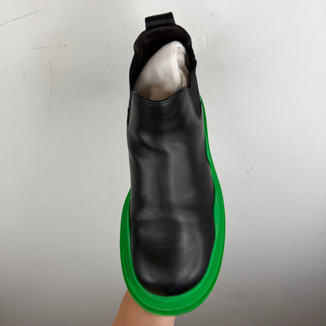Bottega Veneta Green/Black Tire Boots