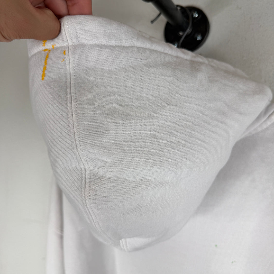Supreme MM6 White Box Logo Zip-Up Hoodie