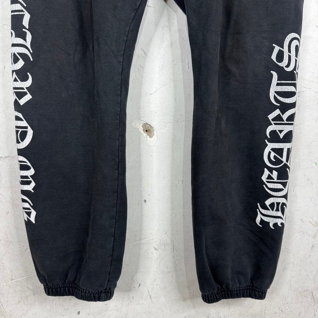 Chrome Hearts Faded Black Horseshoe Sweatpants