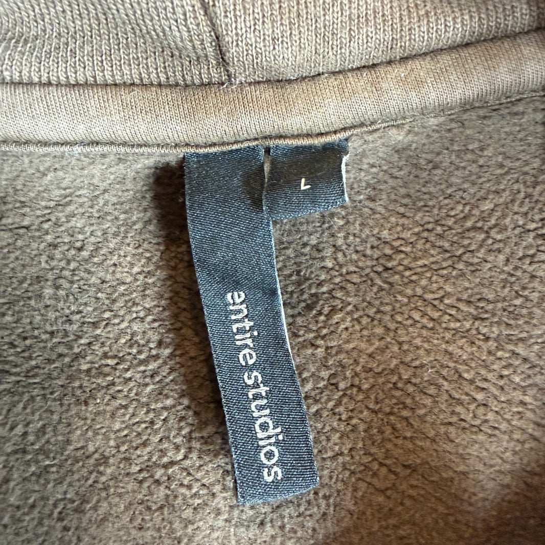 Entire Studios Brown Cropped Hoodie
