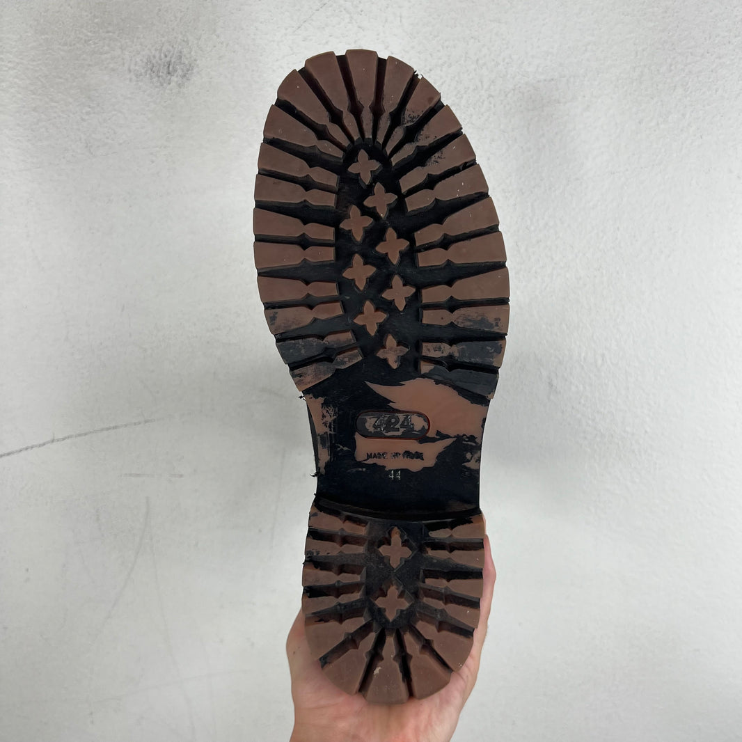 424 Black Laced Marathon Boots