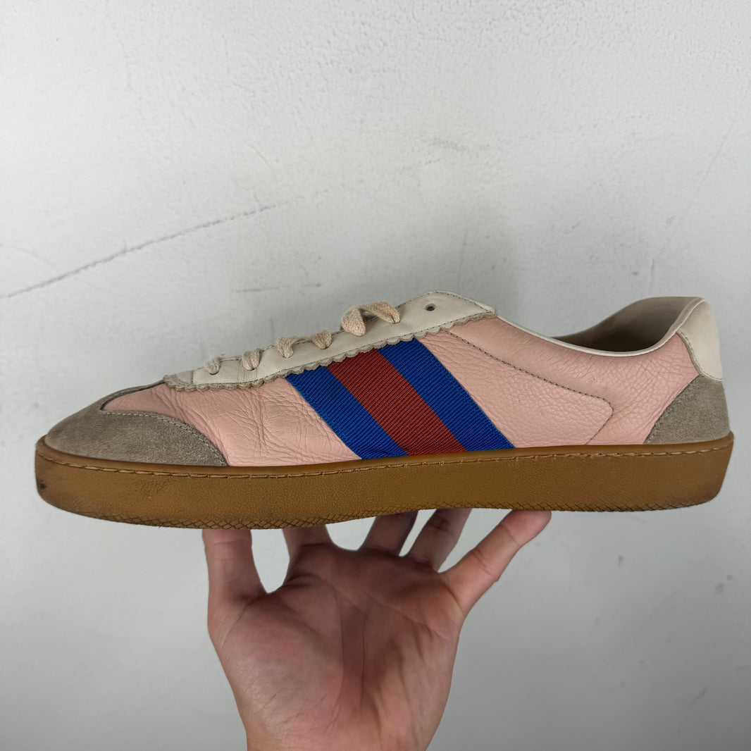Gucci Pink G74 Web Low Sneakers
