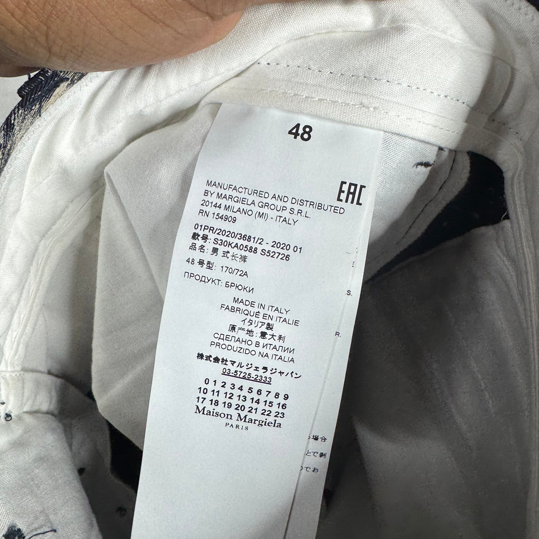 Maison Margiela Mudded Navy Trousers