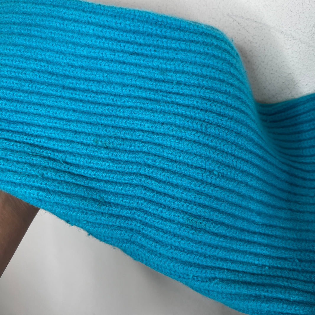 Jil Sander Blue Asymmetric Knit Sweater