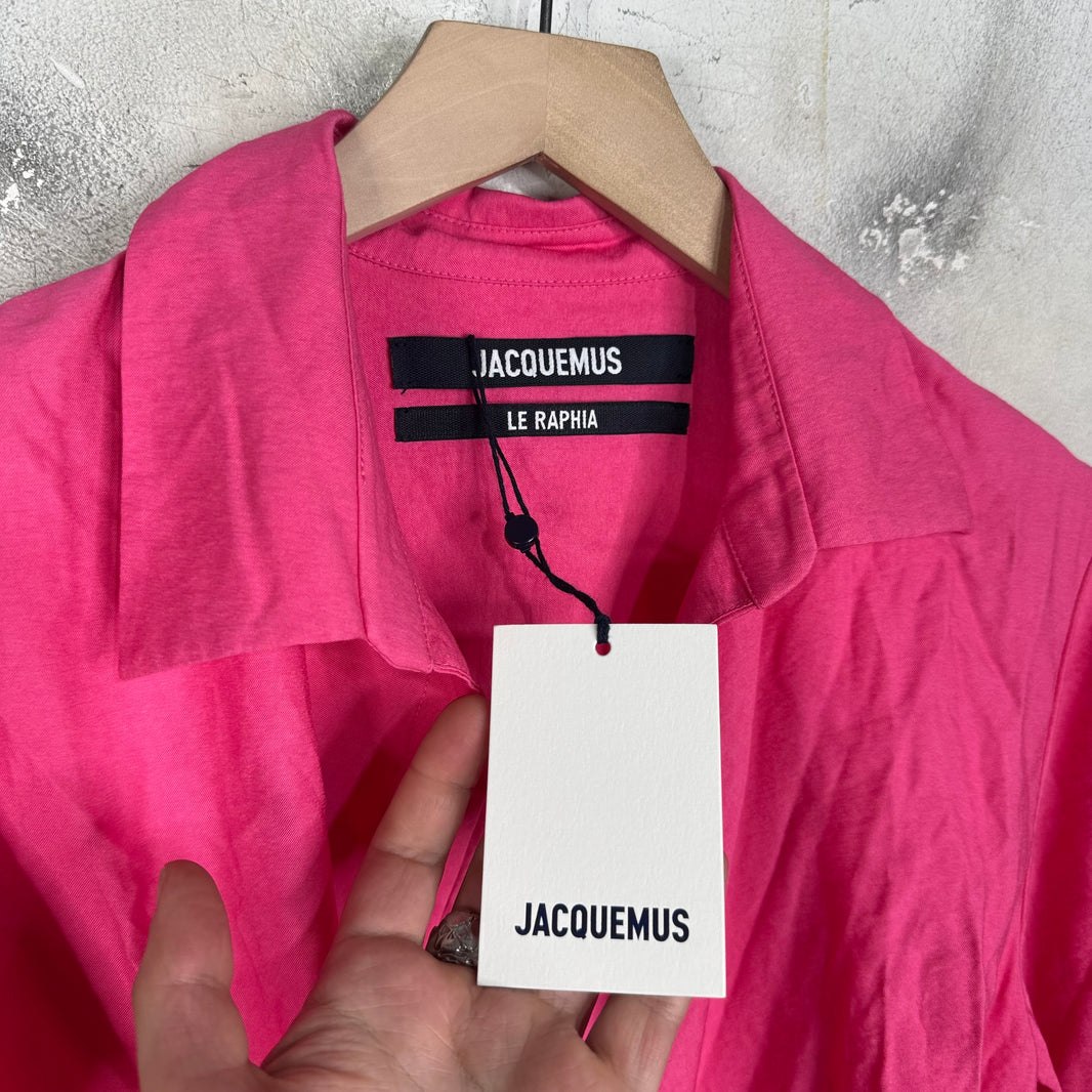 Jacquemus La Raphia Pink Chemise