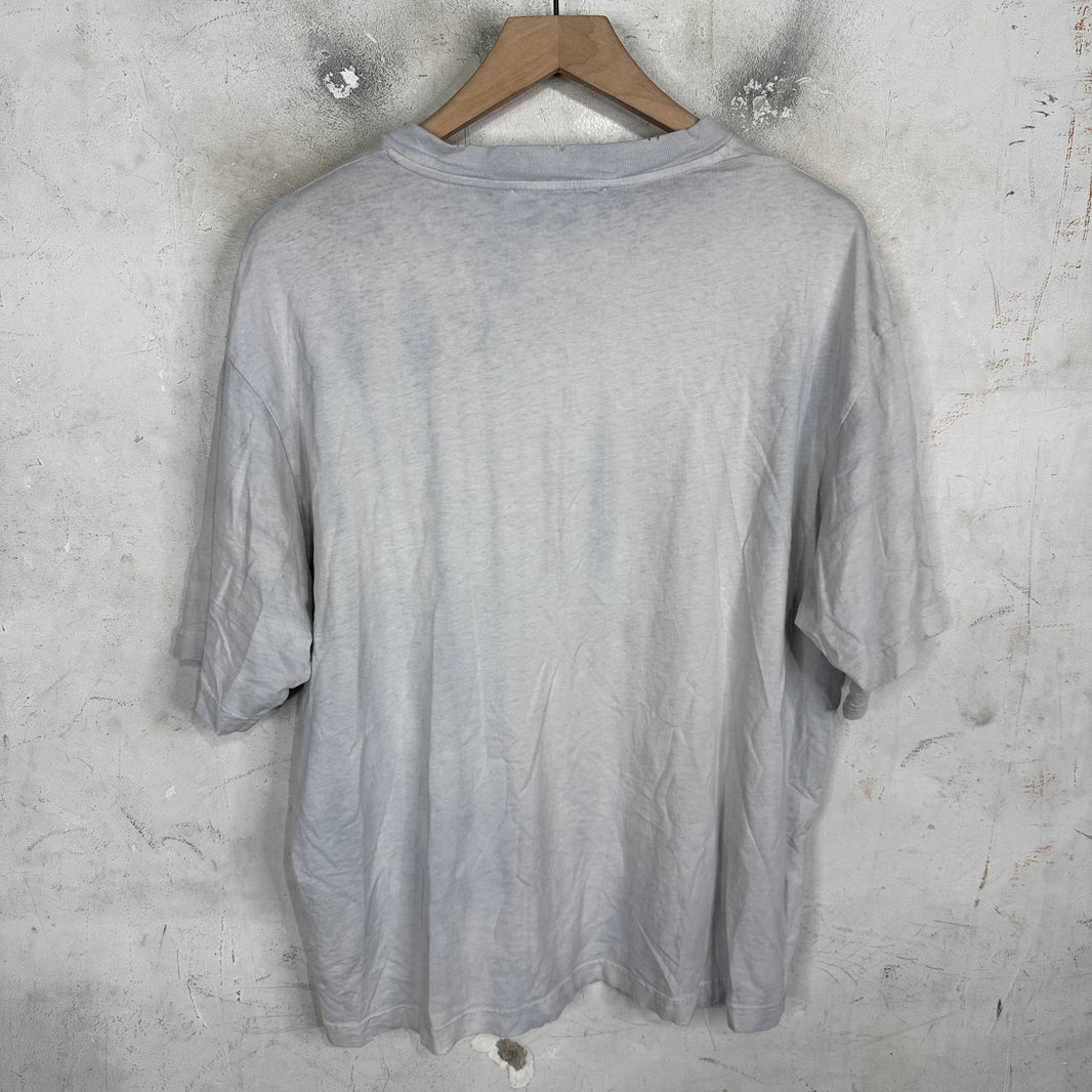 Acne Studios Purple Print Stockholm Logo T-Shirt