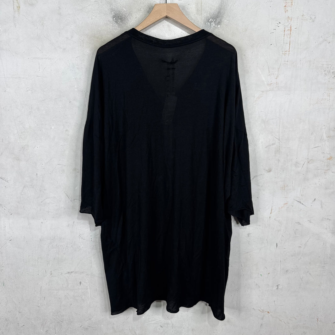Rick Owens Temple Black V Tarp T-Shirt