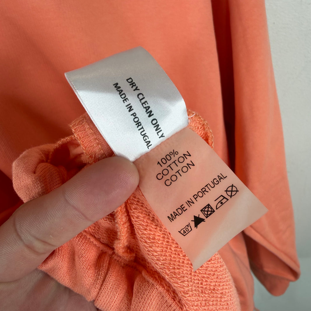 Martine Rose Peach Logo Cinch Hoodie