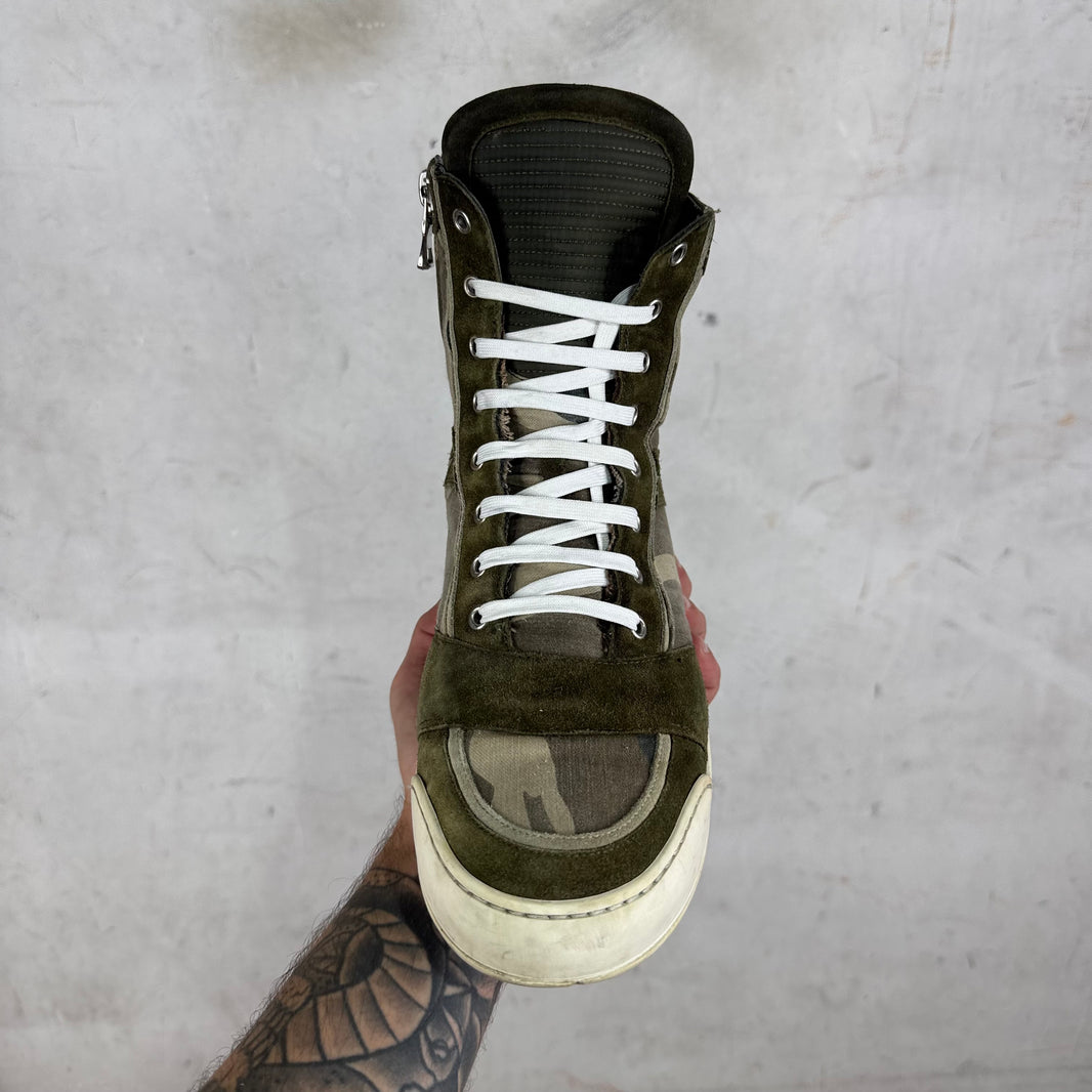 Balmain Camo High Top Sneakers