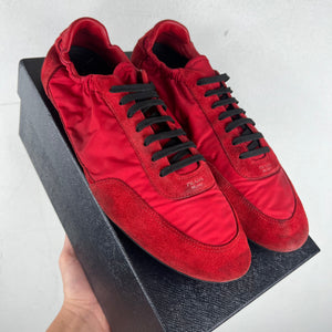 Prada Red Collapse Sneakers