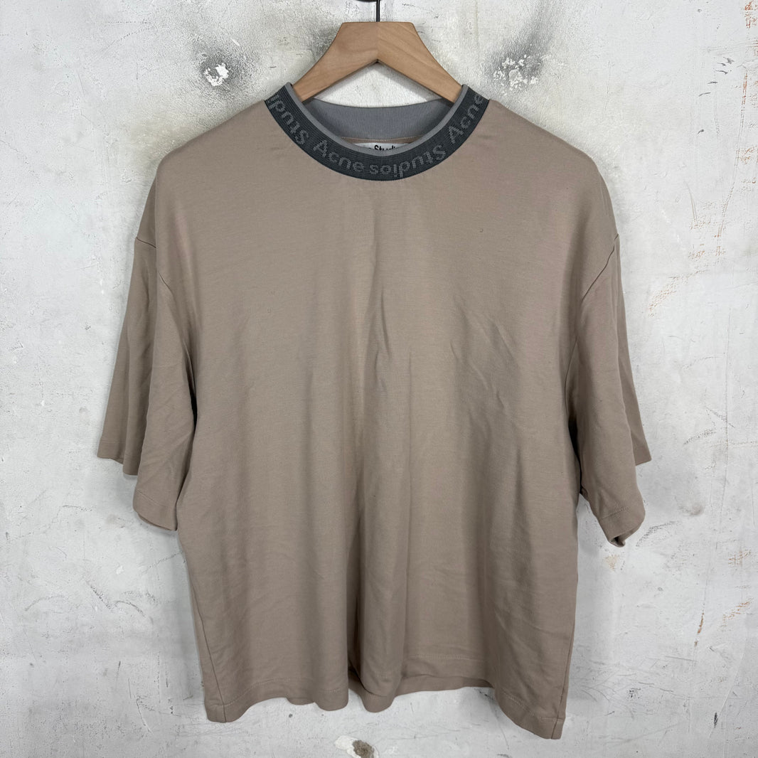 Acne Studios Beige Neck Logo Shirt
