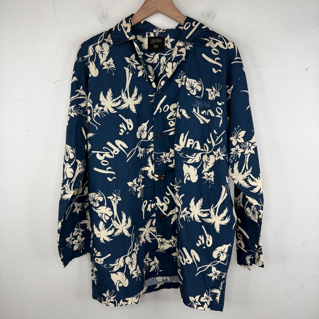 JPG Hawaiian Navy Button Up Shirt