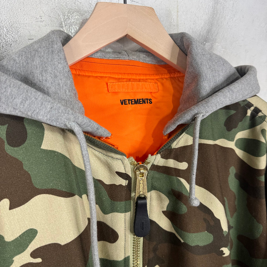 Vetements x Alpha Industries Camo Bomber