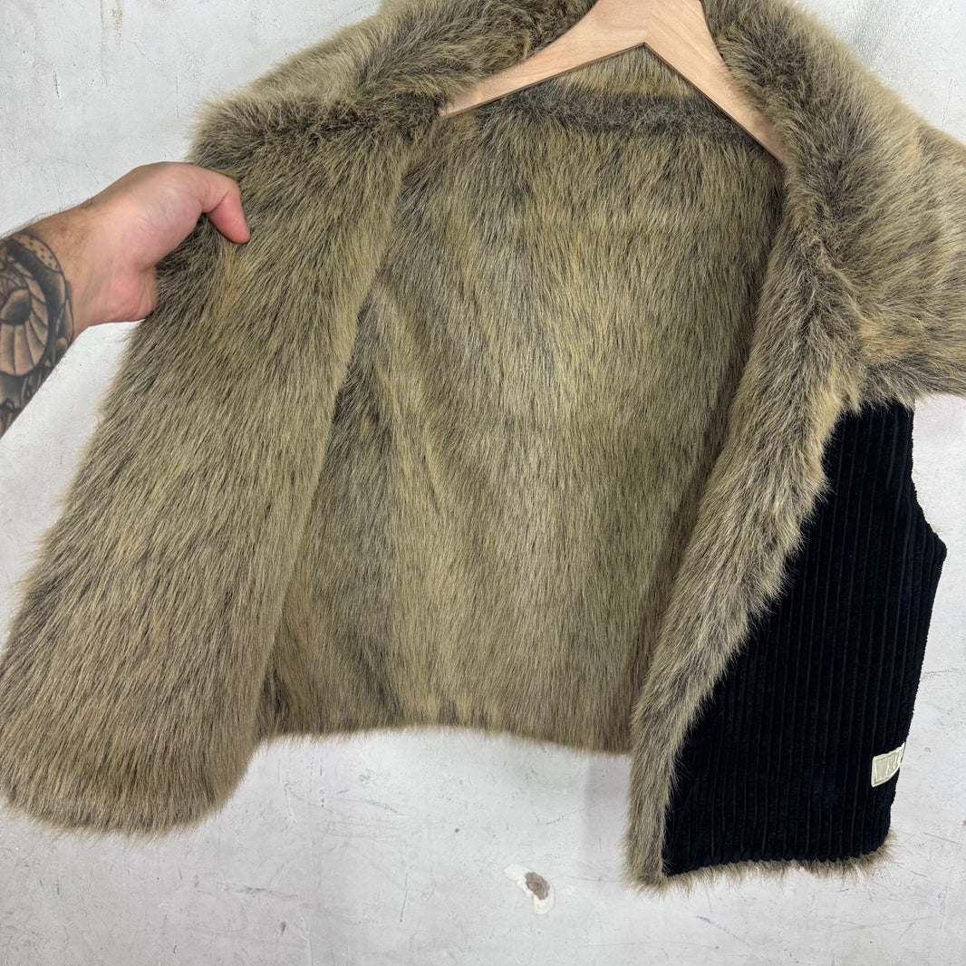 Walter Van Beirendonck Fur Lined Corduroy Vest