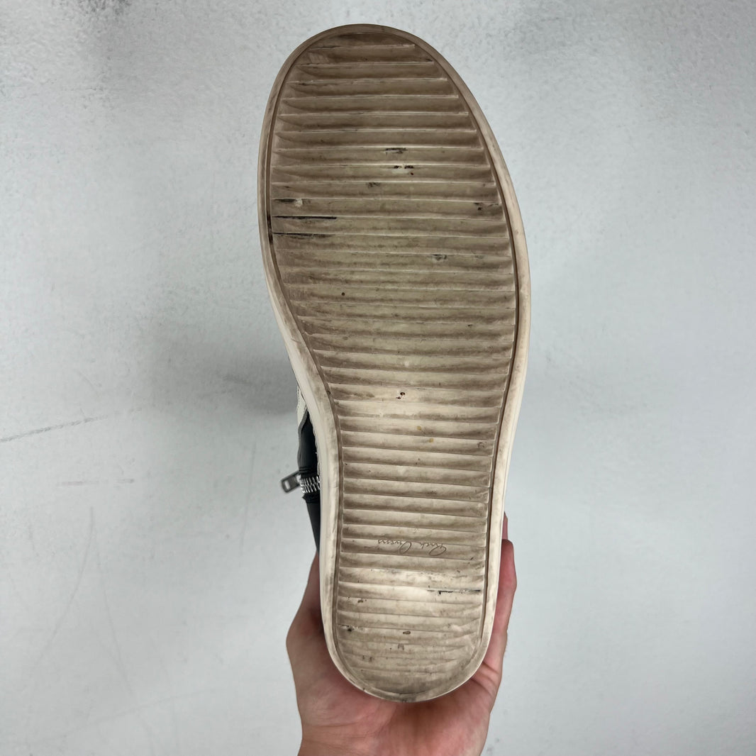 Rick Owens Black/White Geobasket Sneakers