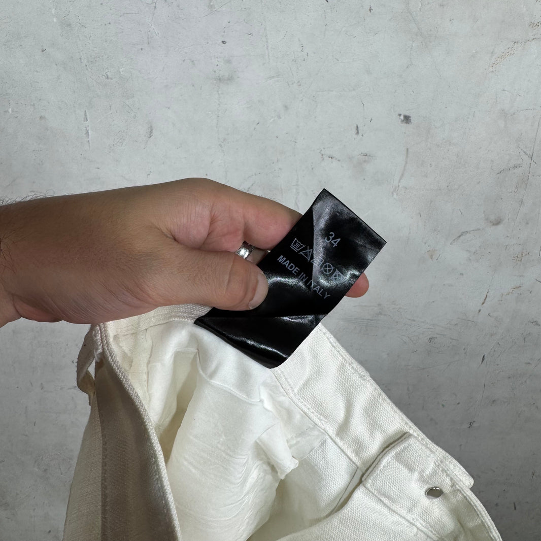 Raf Simons White TRNSFRM Strap Jeans