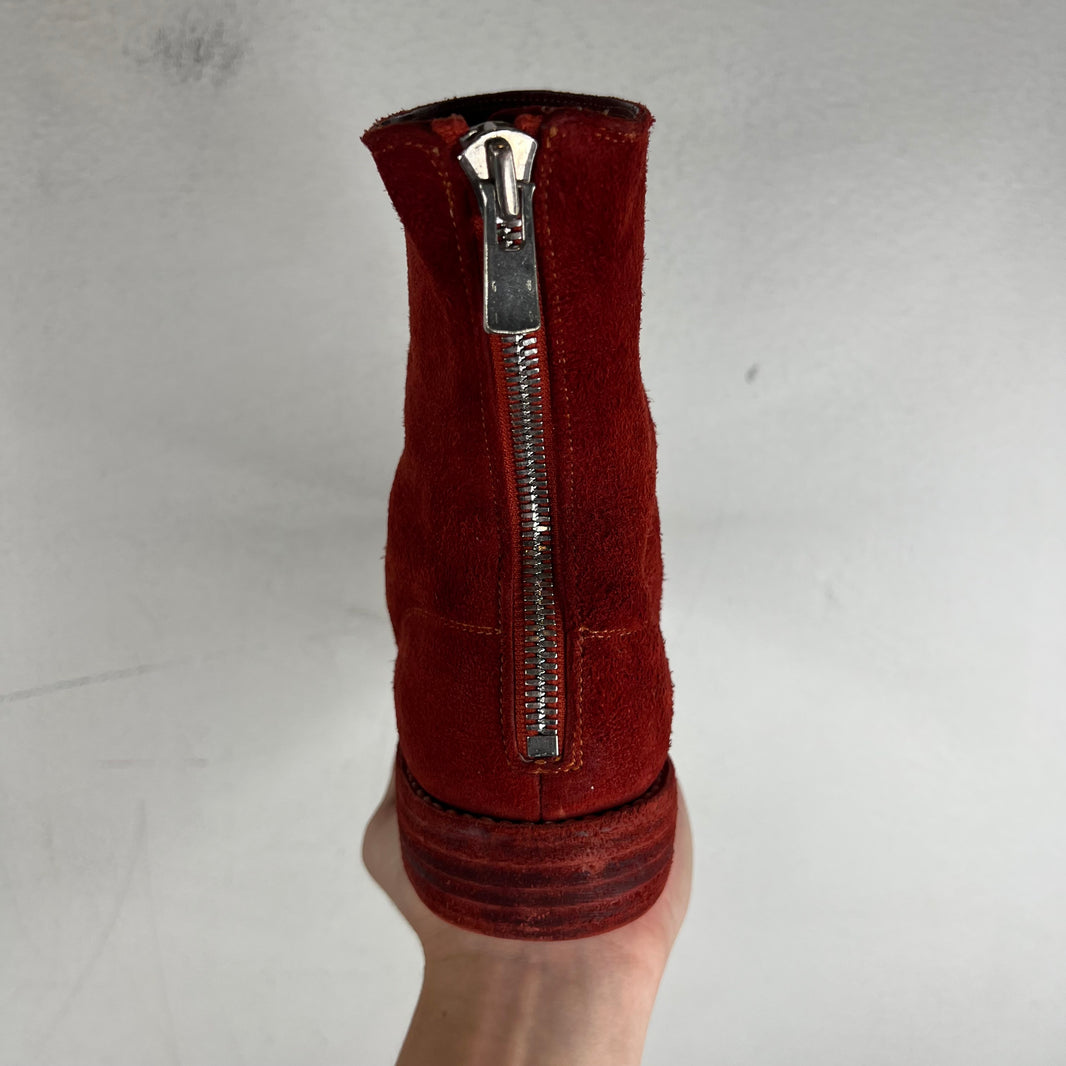 Guidi 986 Red Suede Boots
