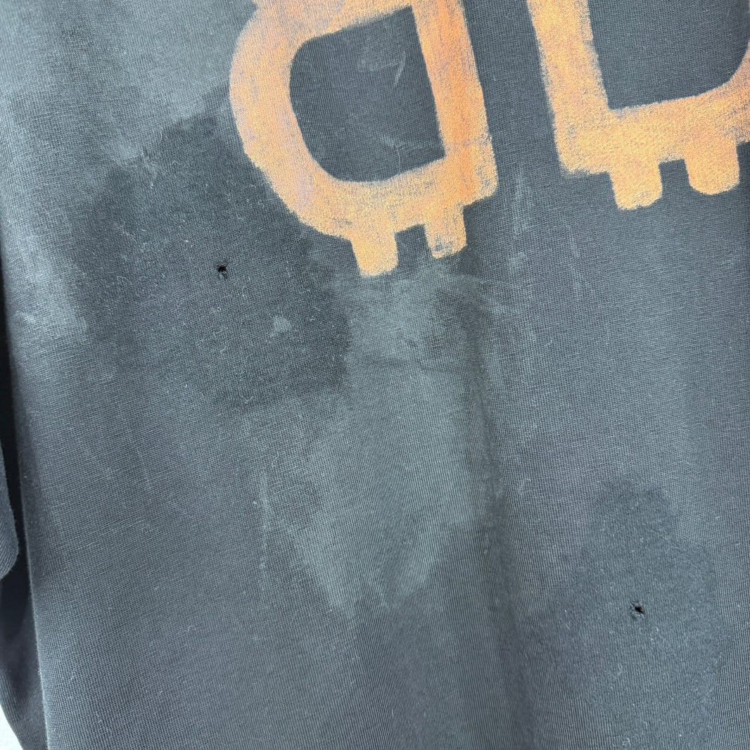 Balenciaga Mud Distressed Bitcoin T-Shirt