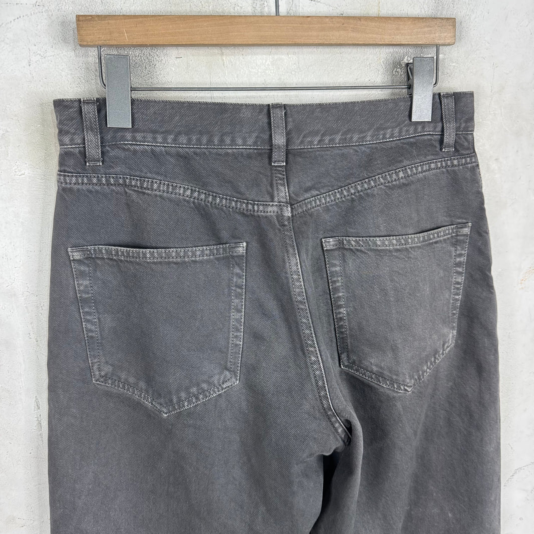The Row Grey Wide Straight Jeans