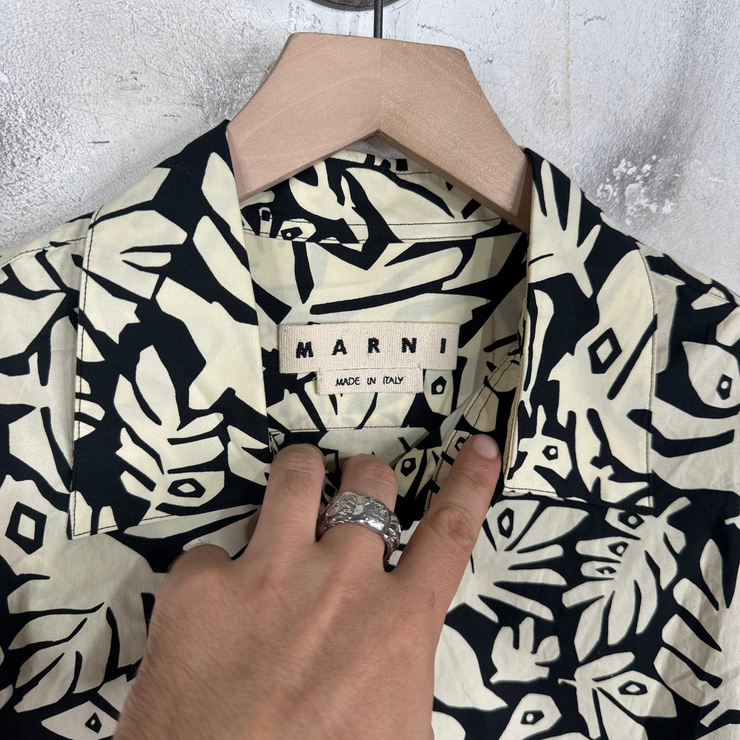 Marni Black/Beige Floral LS Shirt