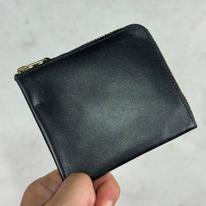 CDG Black Leather Zip Wallet