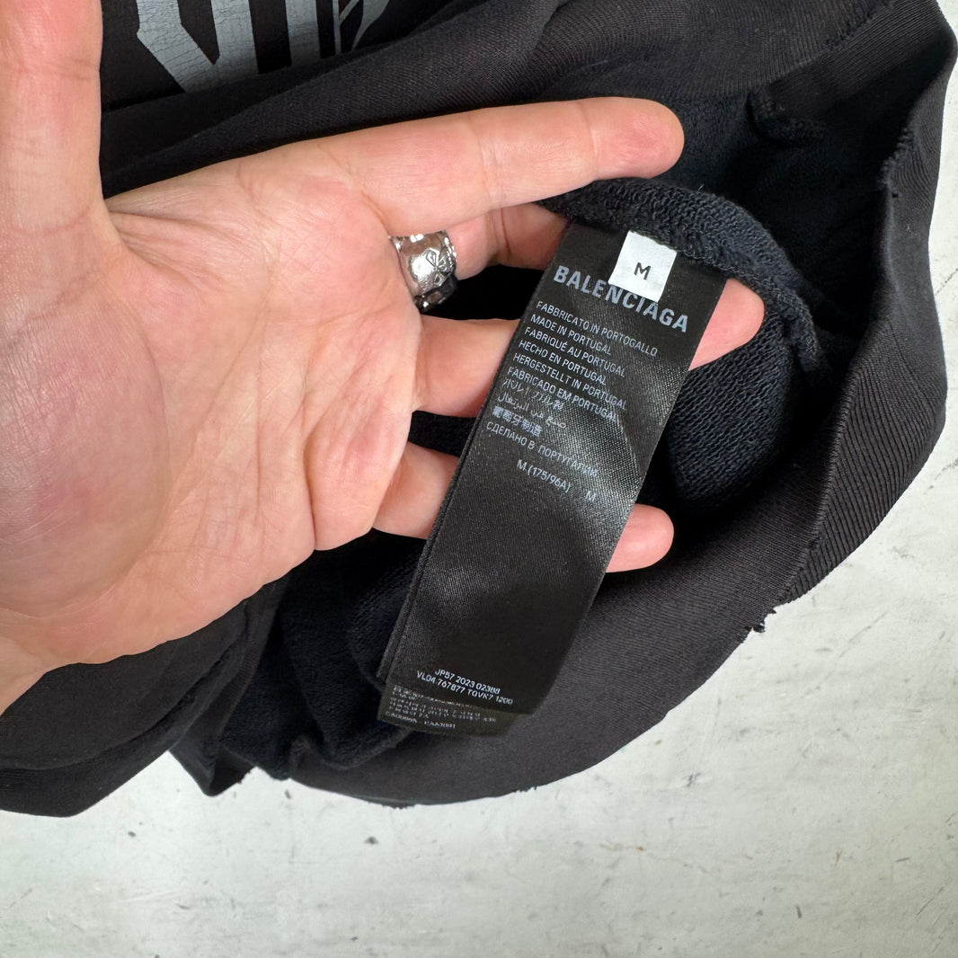 Balenciaga Distressed No Logo Hoodie