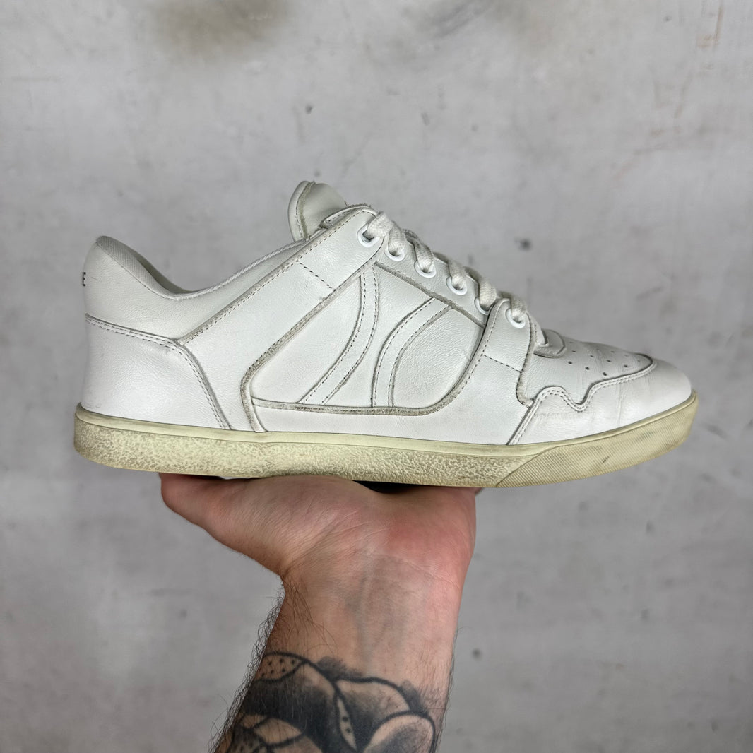 Celine White Triumph Low Sneakers