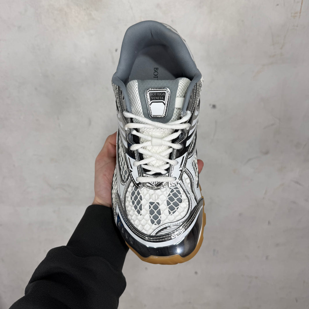 Bottega Veneta White/Silver Orbit Sneaker