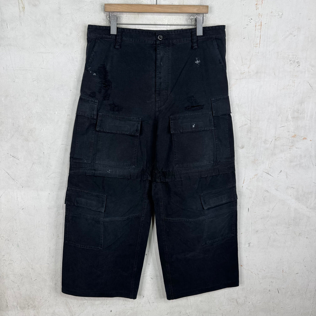 Balenciaga Painter Distressed Convertible Cargos