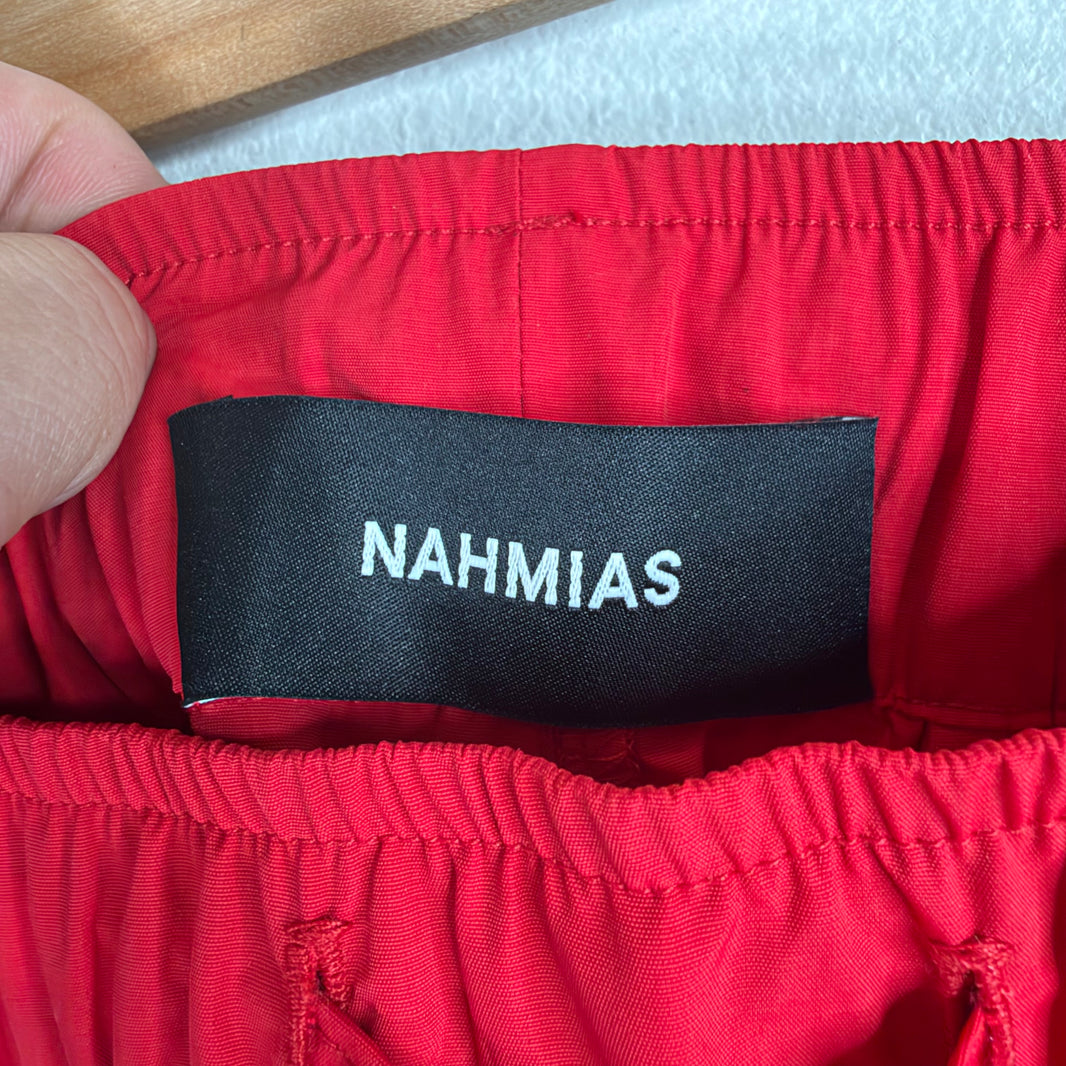 Nahmias Red Baggy Track Pants