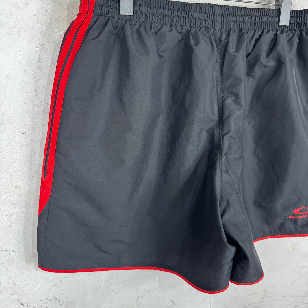 Balenciaga Black/Red Running Shorts