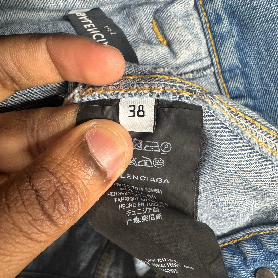 Balenciaga Blue Denim Swing Jacket