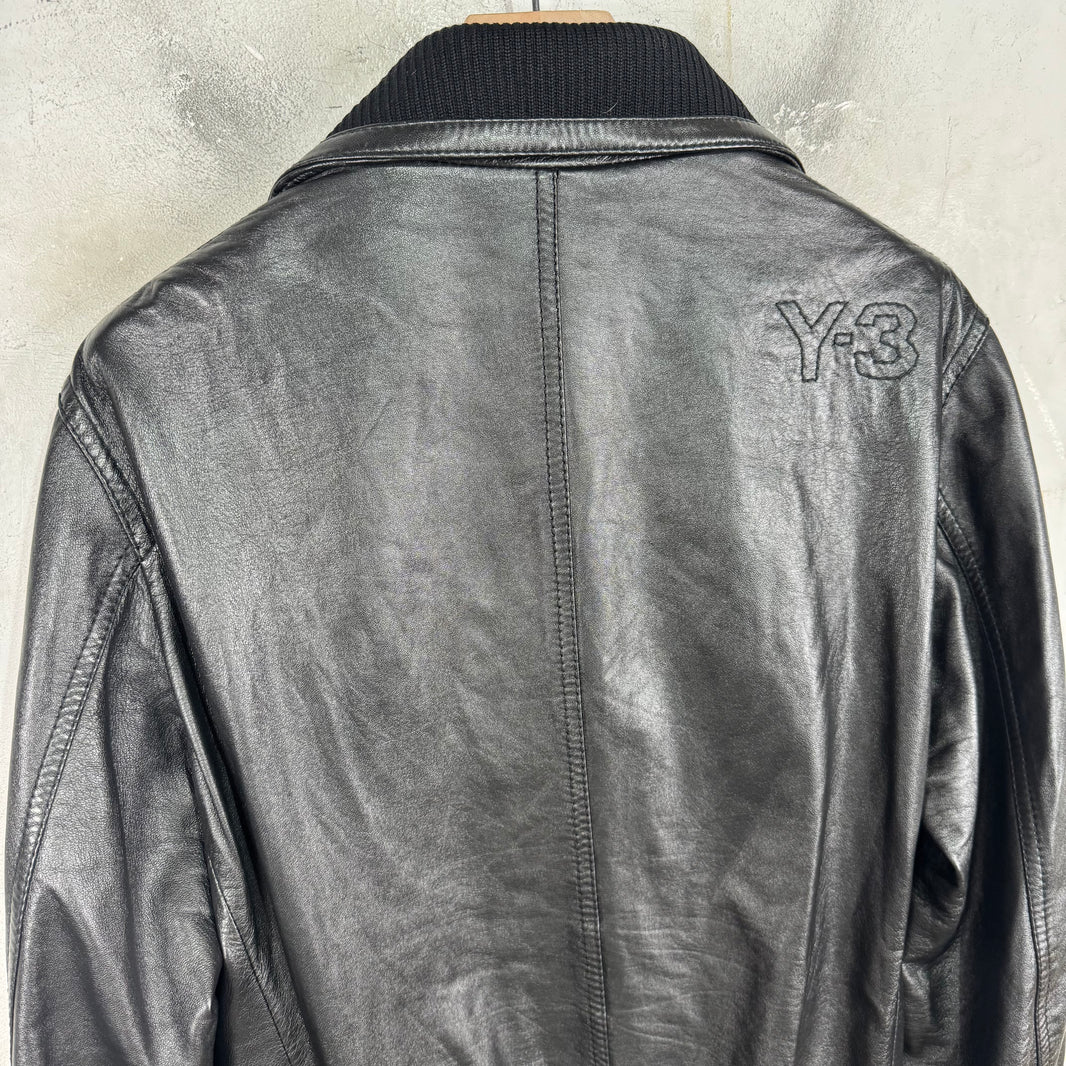 Y-3 Leather Padded Jacket