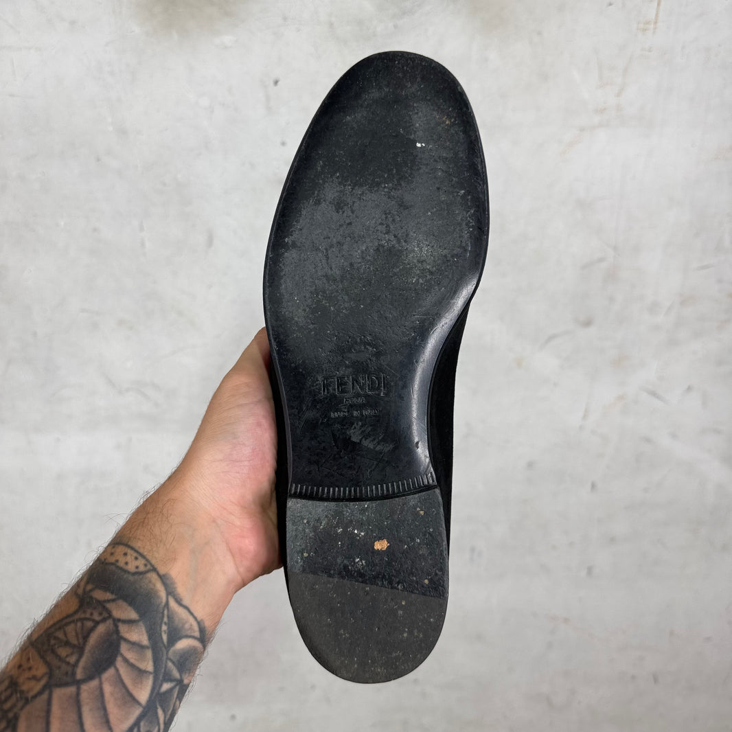 Fendi Monster Suede Loafers