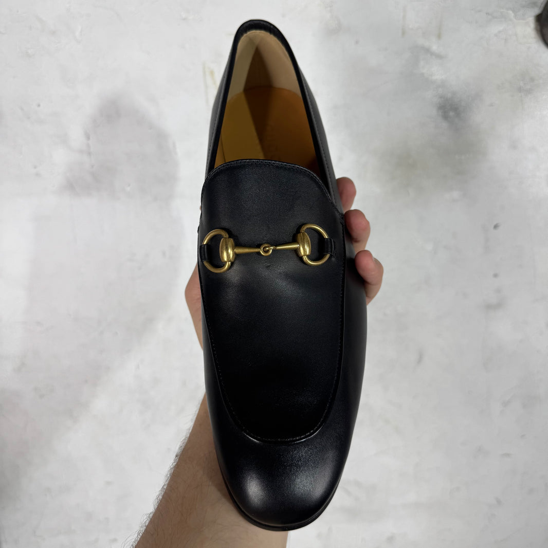 Gucci Leather HorseBit Loafers