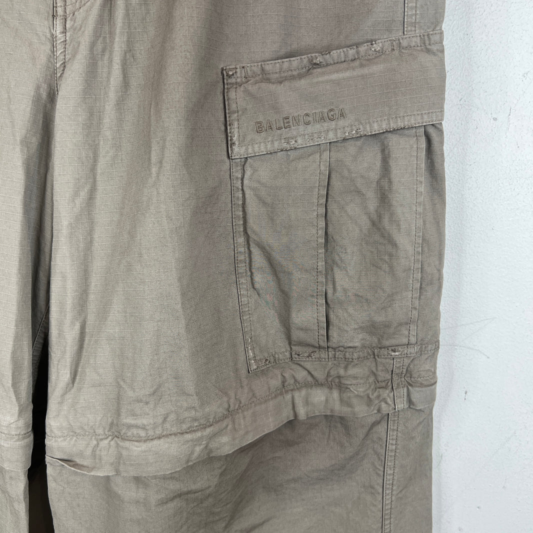 Balenciaga Brown Convertible Cargo Pants