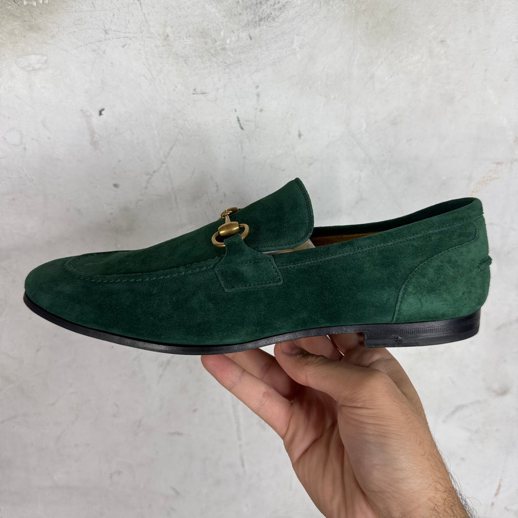 Gucci Green Horsebit Loafers