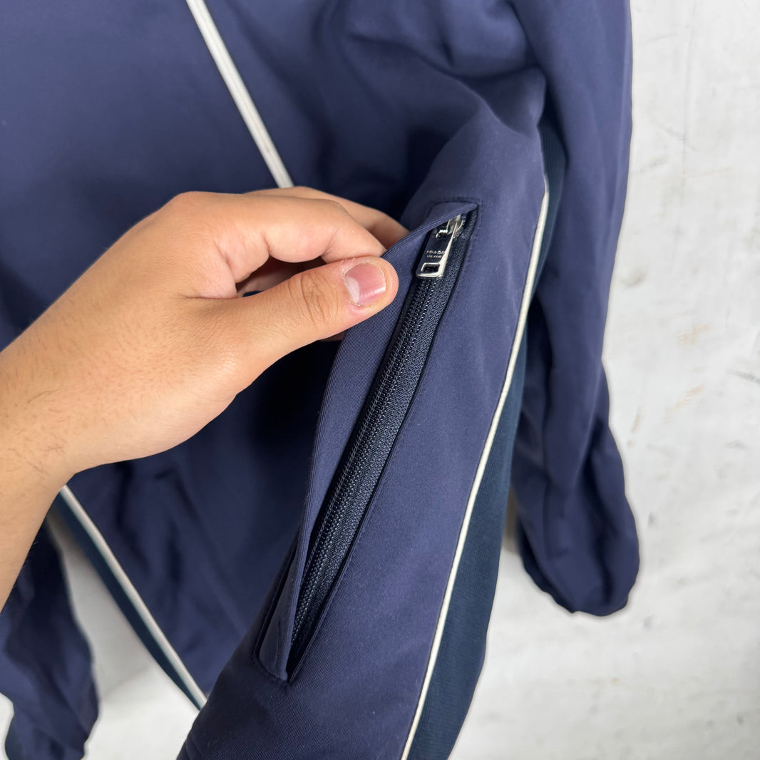 Prada Navy Red Bar Track Jacket