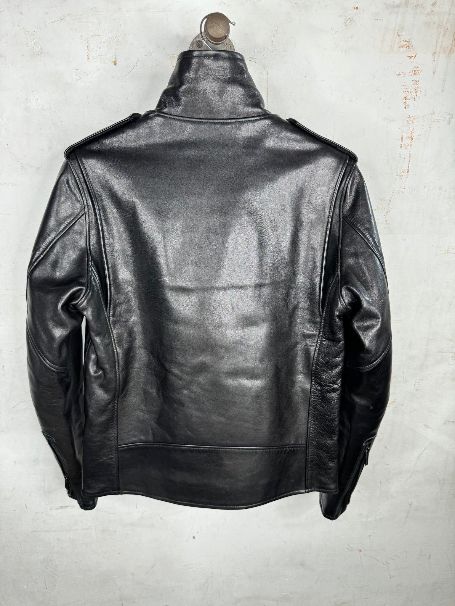 N. Hoolywood Leather Sherpa Lined Moto Jacket