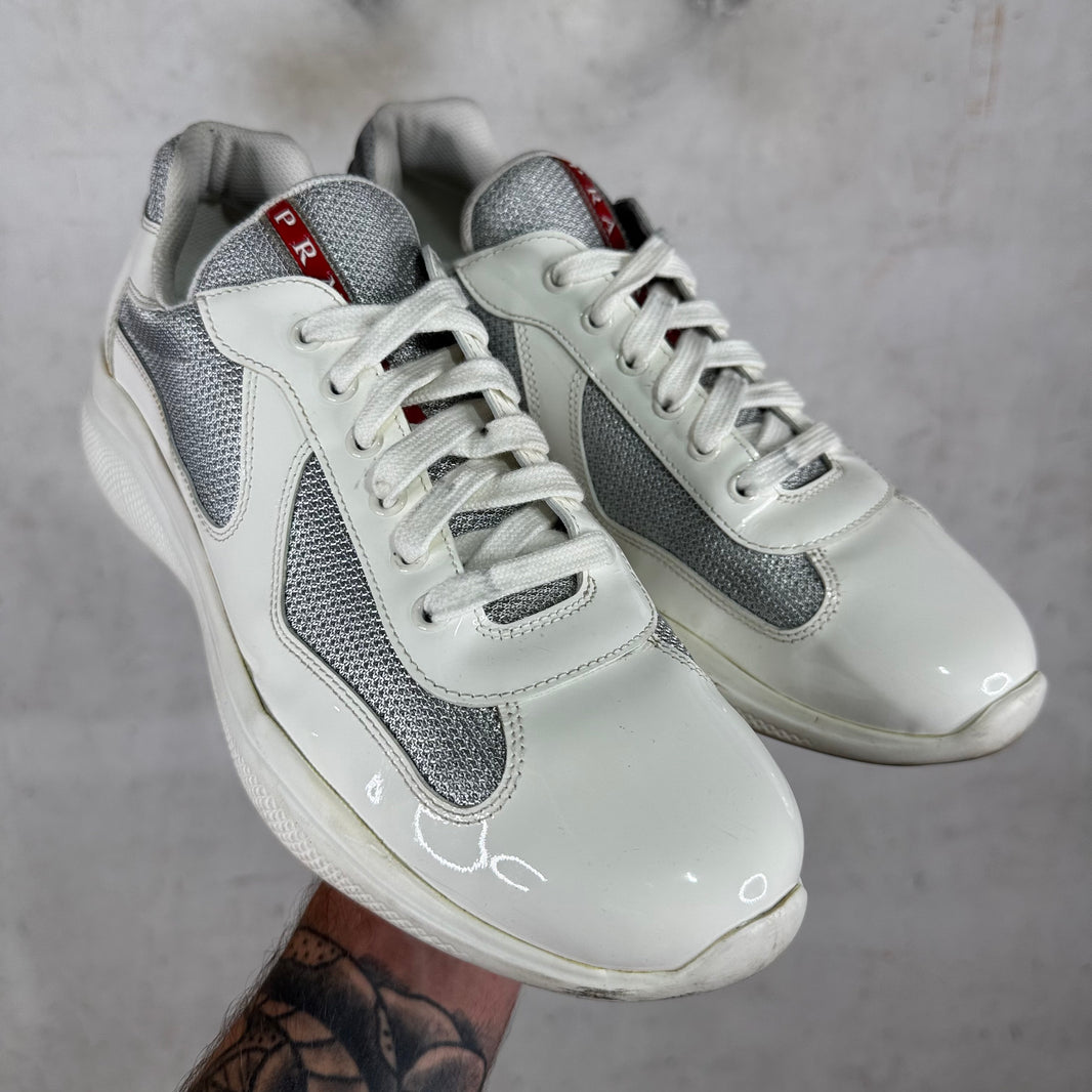 Prada White Patent Americas Cup