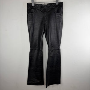 Ernest Baker Lambskin Leather Flared Pants