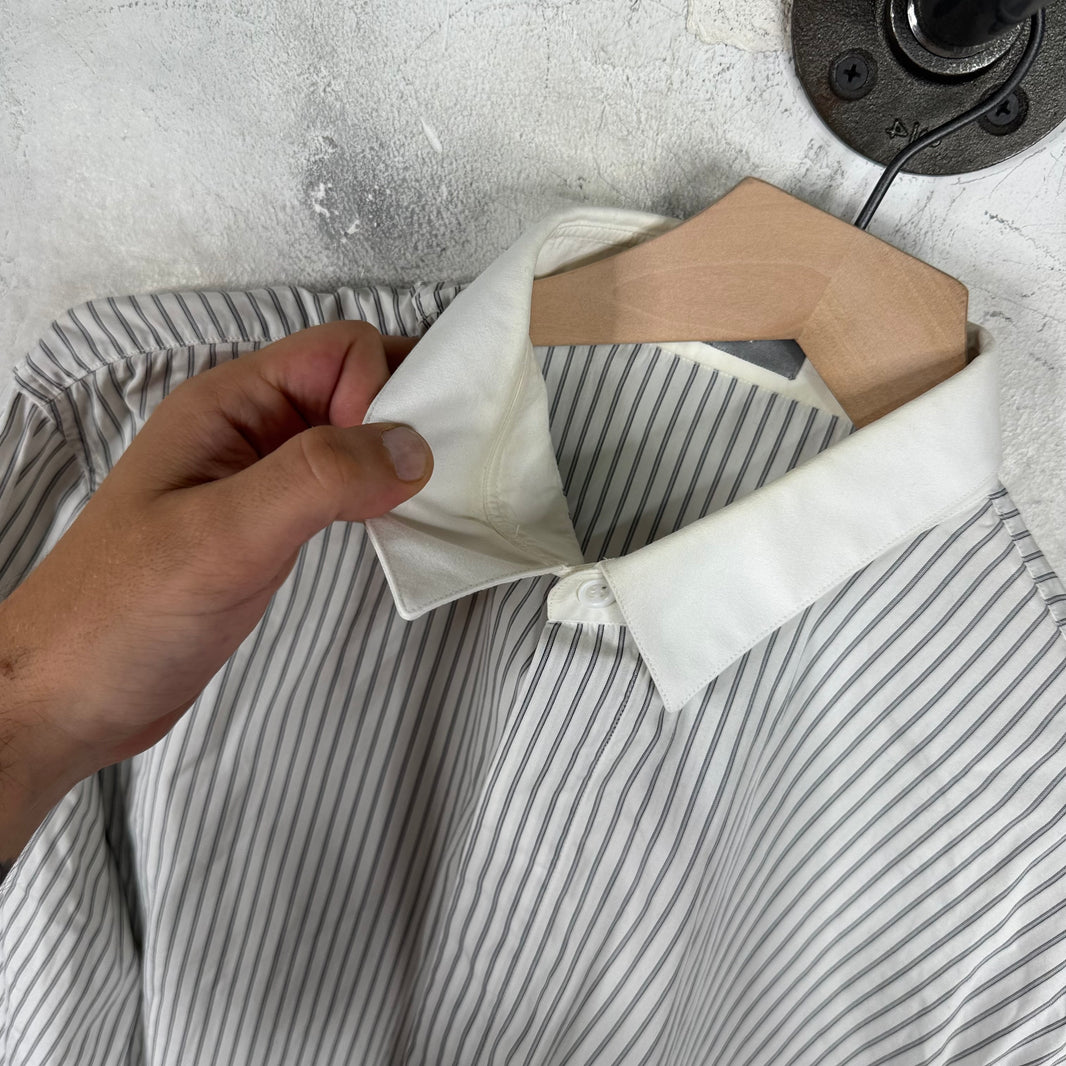 Dior Striped Bee Logo LS Button Up