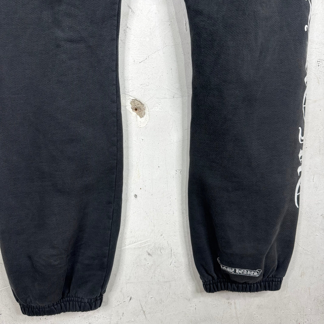 Chrome Hearts Faded Black Horseshoe Sweatpants